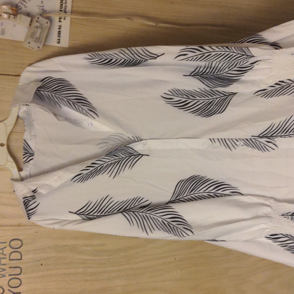 3XL Maxi Button Down Dress Leaves NWOT